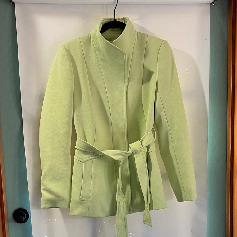 Reiss Women's Light Green Belted Coat